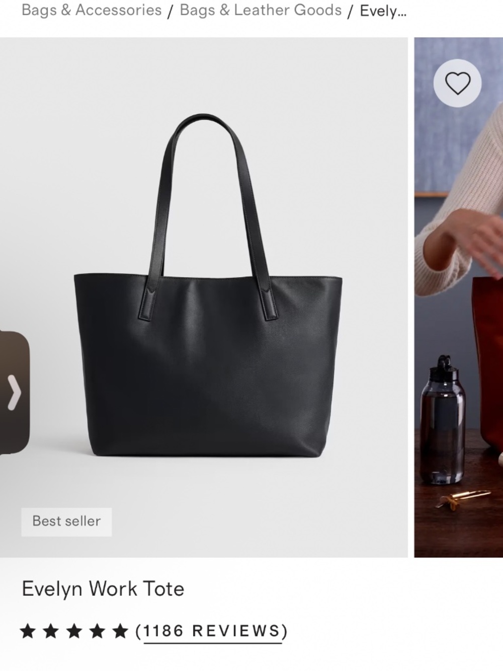 Quince Evelyn work tote